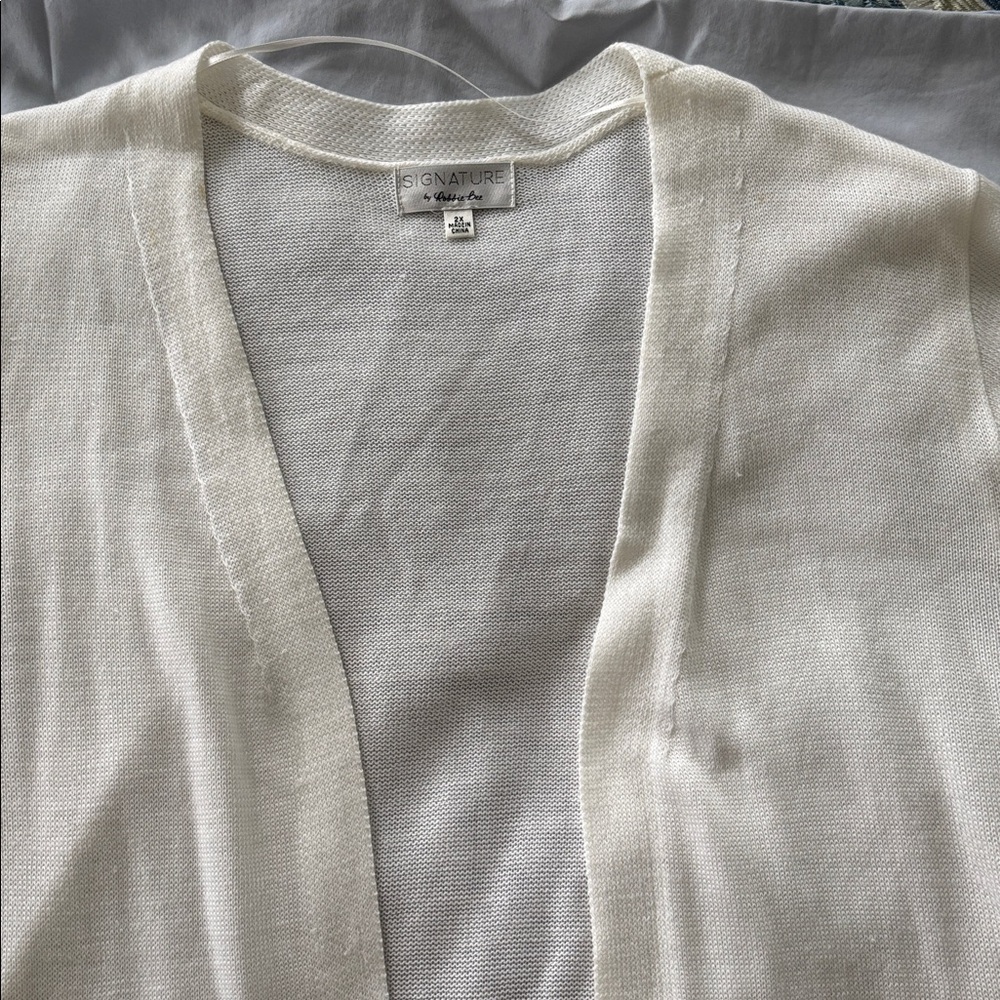 Signature Ivory Knit Cardigan